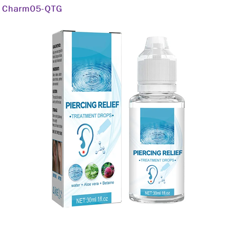 NEU 30ml Pflegelösung für Ohrlochstiche Sicherer Reiniger Desinfizierende Nasen- und Körperpiercing-Nachsorge Reduziert Allergien Tragbar