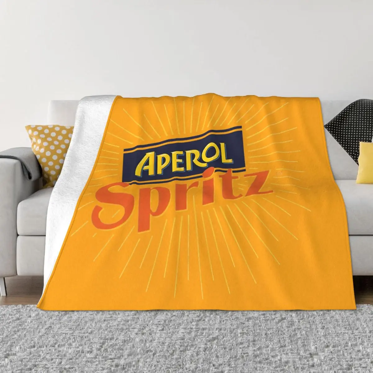 Aperols Spritz Blanket Fleece Summer Multifunction Super Soft Throw Blanket for Sofa Travel Bedspreads