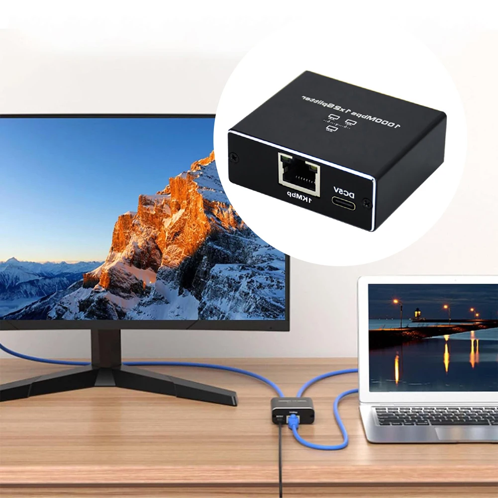 Разветвитель Gigabit Ethernet от 1 до 2/1 до 3/ 1 до 4 Сетевой разветвитель RJ45 1000 Мбит/с Интернет-разветвитель для кабельного маршрутизатора Cat5/5e/6/7/8