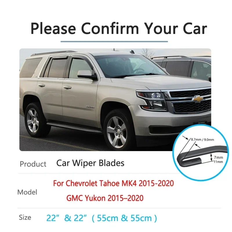 For Chevrolet Tahoe MK4 GMC Yukon 2015 2016 2017 2018 2019 2020 Front Windscreen Wipers Car Accessories Car Wiper Blade