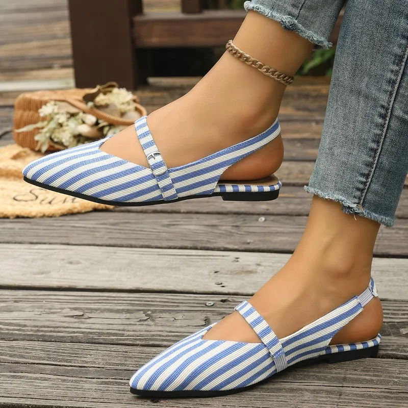 Outside Wear 2026 Summer Clear Crystal Heel Slippers Women's Rhinestone Bow Versatile High Heels
