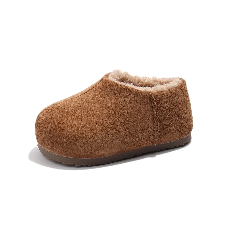 

Girl's Cotton Shoes 2025 Winter New Warm Flocking Boots Cozy Plush Soft Sole Fashion Little Kids Shoe Slip On Velvet Boot I08011
