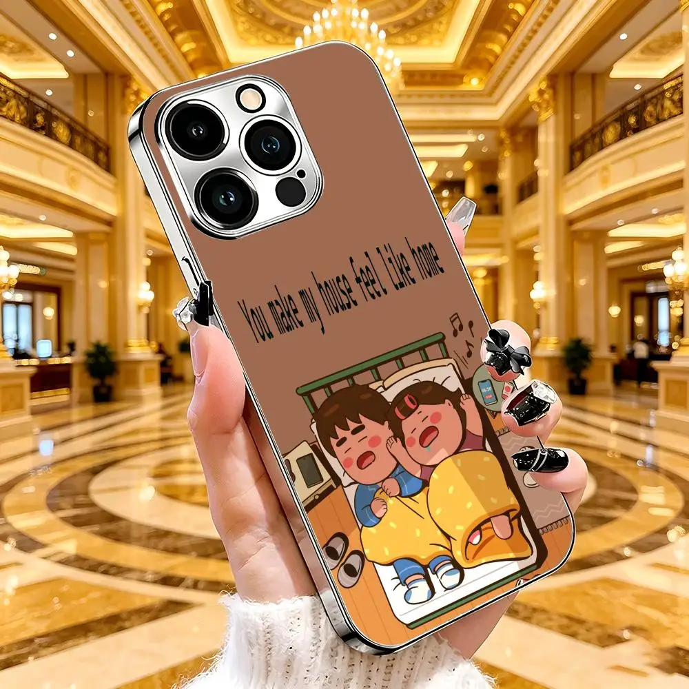 Estuche para Teléfono 'We Are Lovers' Plateado para Apple iPhone 17, 16, 15, 14, 13, 12 y 11 Pro Max