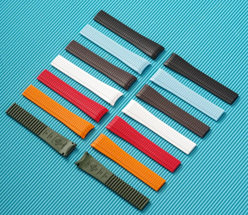 

Fluoro Rubber Original Logo Strap For Patek Philippe Watch Band Waterproo Durable Universal Fit for All Models Nautilus Aquanau