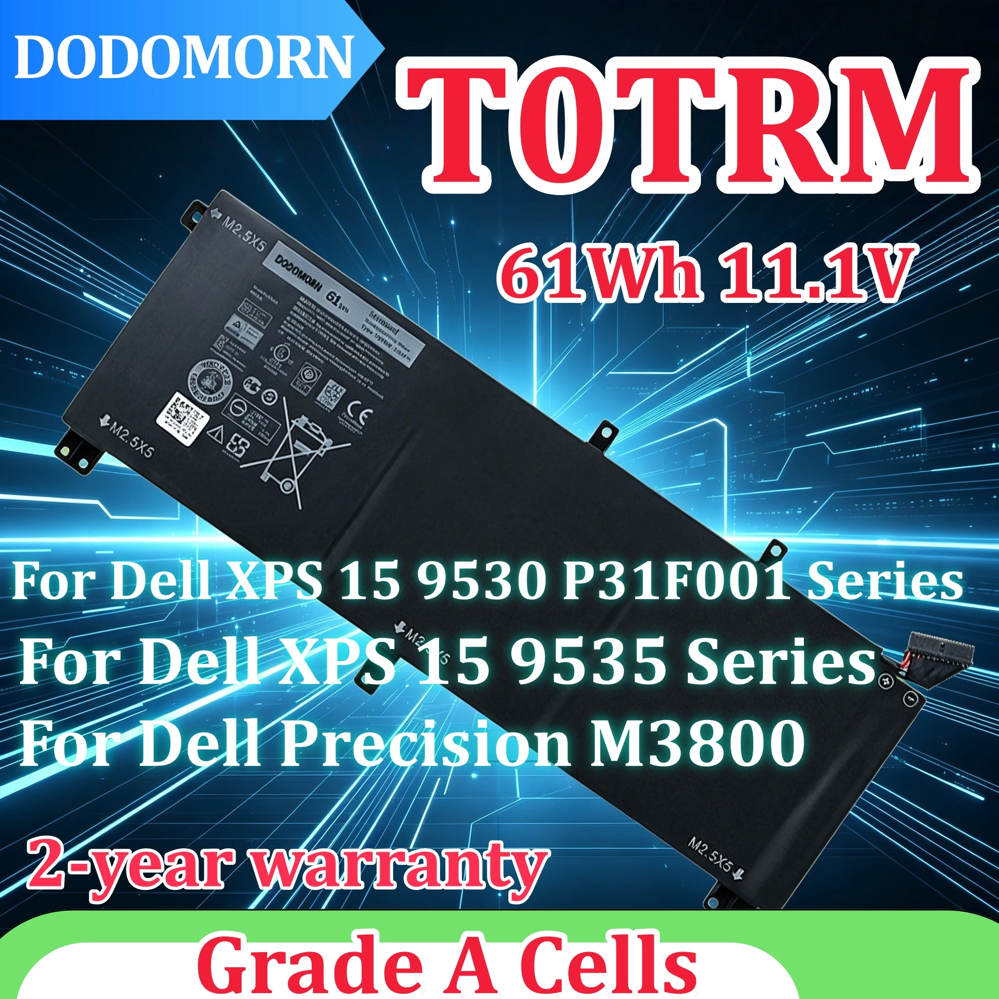 

High quality T0TRM Battery For Dell XPS 15 9530 9535 Precision M3800 245RR H76MV 7D1WJ Y758W Laptop Battery