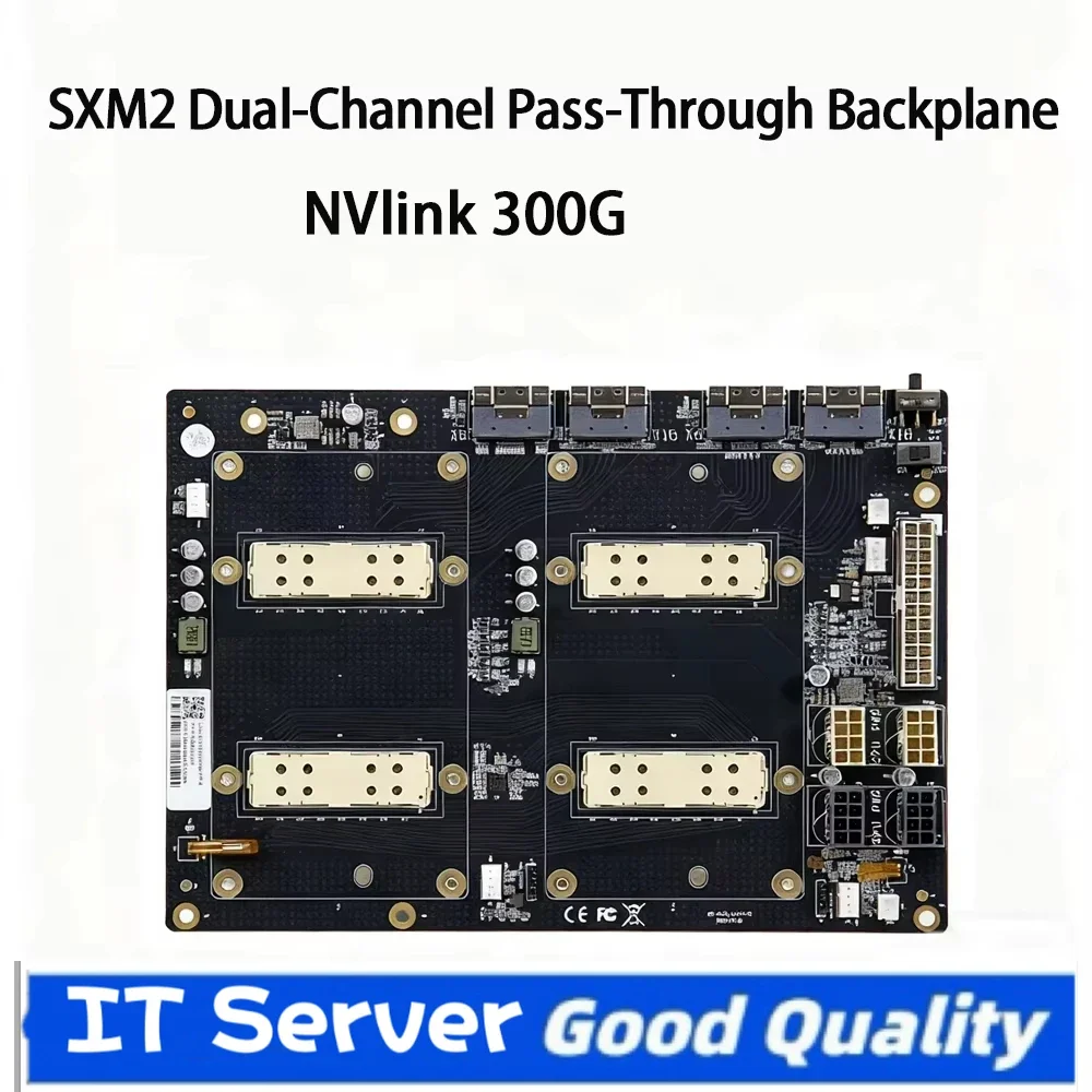 SXM2 for NVIDIA V100 GPU Adapter Board Card NVLink 300G 4-Port 4‑Way / Dual-Card Dual-Channel Pass-Through Expansion Backplane
