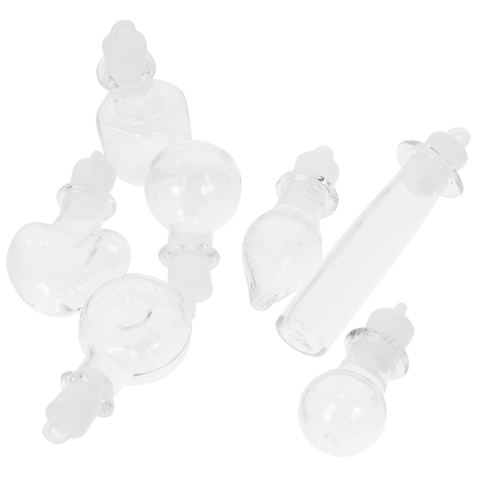 

48Pcs Clear Mini Wishing Bottles Glass Small Storage Jars for DIY Collecting Mini Glass Bottles Jars with Lids