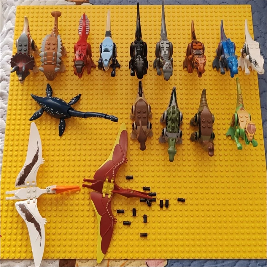2025 dinosaures jurassiques tyrannosaure Rex Wyvern Velociraptor stégosaure blocs de construction jouets pour enfants briques figurines jouet