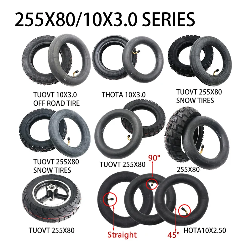 High Performance 10x3.0 Inner Outer Tire 10*3.0 Tube Tyre For  KUGOO M4 PRO Electric Scooter Go Karts ATV Quad Speedway