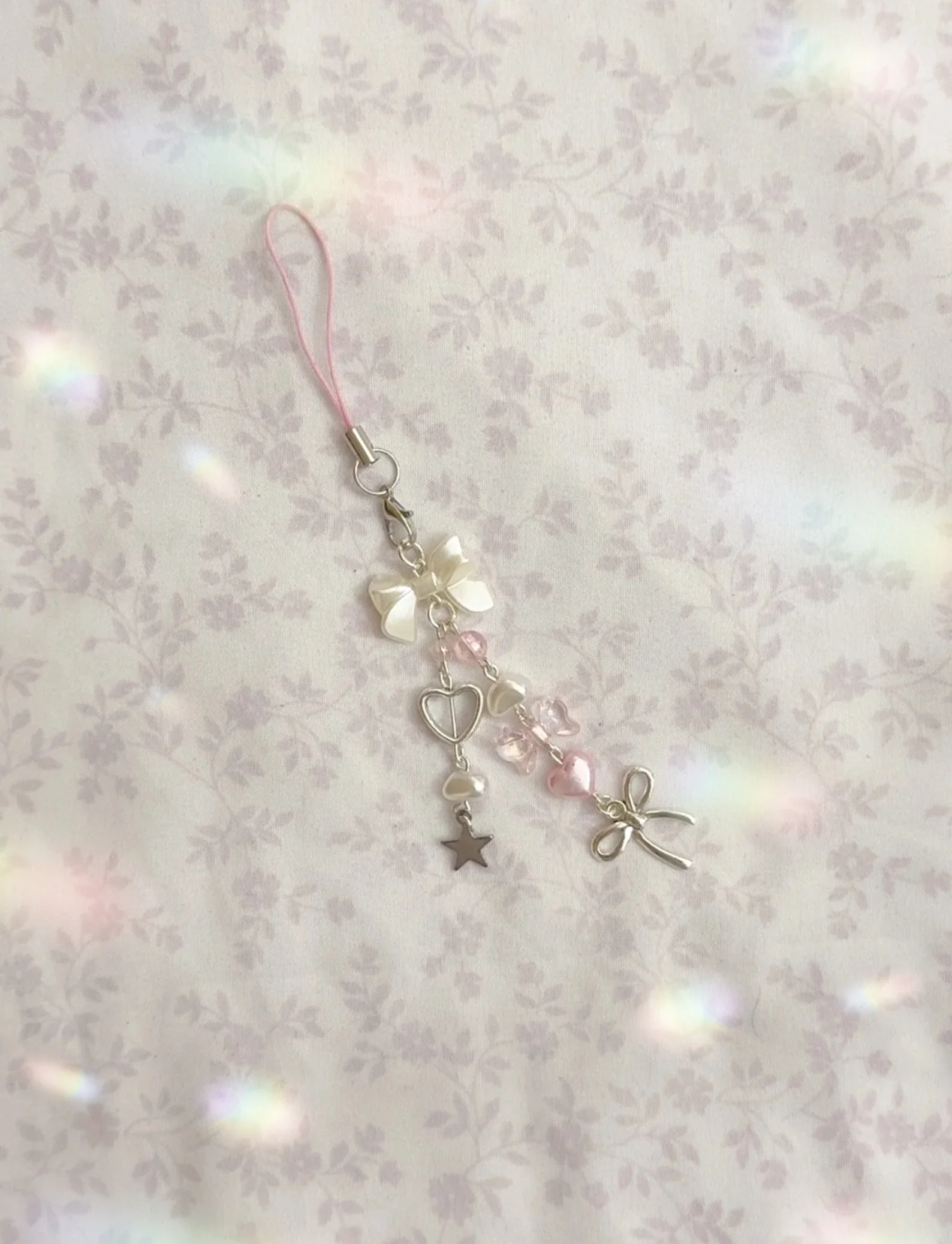 الهدايا الإبداعية المصنوعة يدويا، Y2K، سحر الهاتف القوس كوكيت الوردي، KPOP