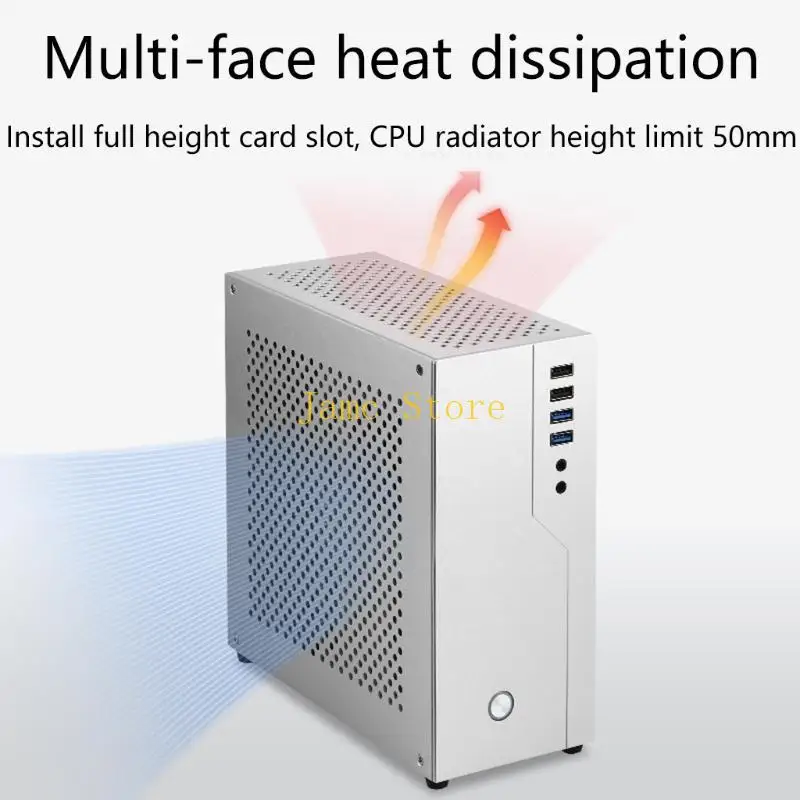 LX0B FH01 Mini ITX Computer for Case HTPC Host for Case ITX Small Chassis all Aluminu