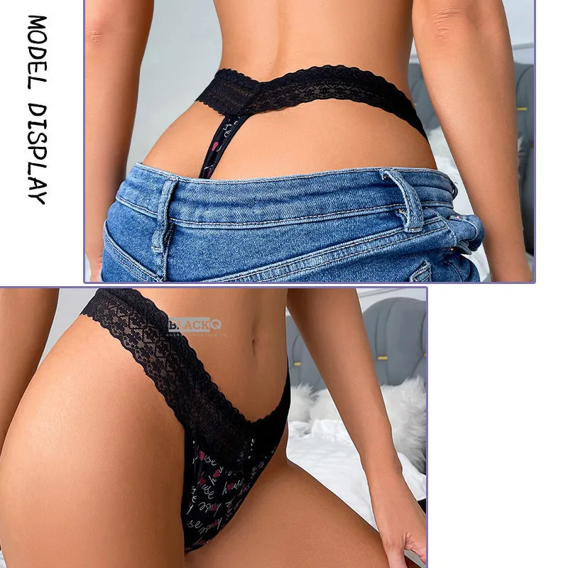 Sexy Women Panties L-4XL Female Underpants Comfortable T-back Strawberry Printing G-String Women Underwear Soft Lingerie