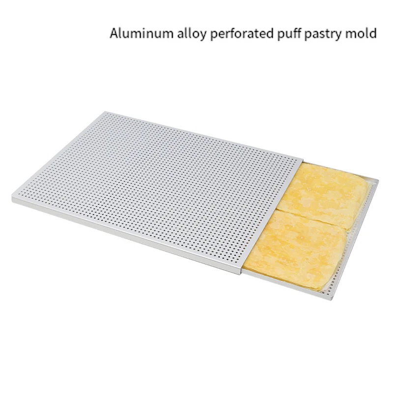 AT19-Hard Anodized Aluminum Alloy Baking Tray For Puff Pastry With Anti-Expansion Design