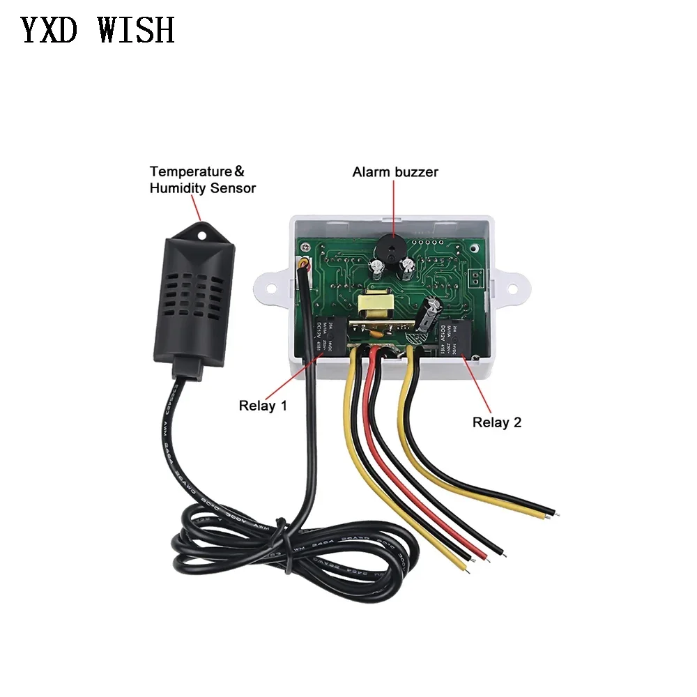 W1099 regolatore di umidità della temperatura digitale per incubatrice per uova termostato regolatore di umidità regolatore controllo di