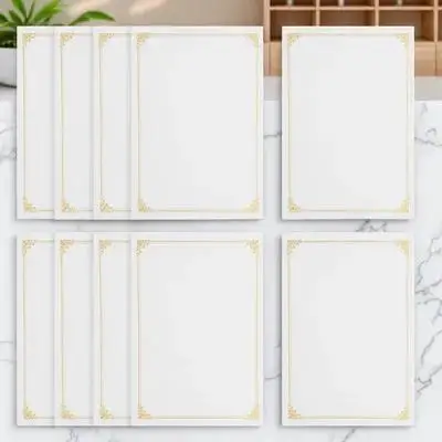 

10Pcs A4 Certificate Paper Blank Diplomas Awards Professional Looking Inkproof School Supplies Certificates Paper