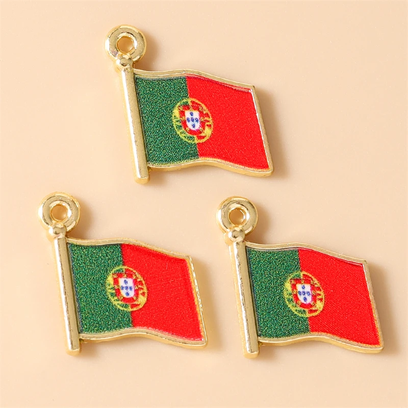 20 Stück niedliche, gemischte Emaille-Anhänger mit Nationalflaggen verschiedener Länder zum Basteln von Schmuck, Halsketten, Ohrringen, Armbändern, DIY-Bastelarbeiten und als Geschenk. – Detail 11
