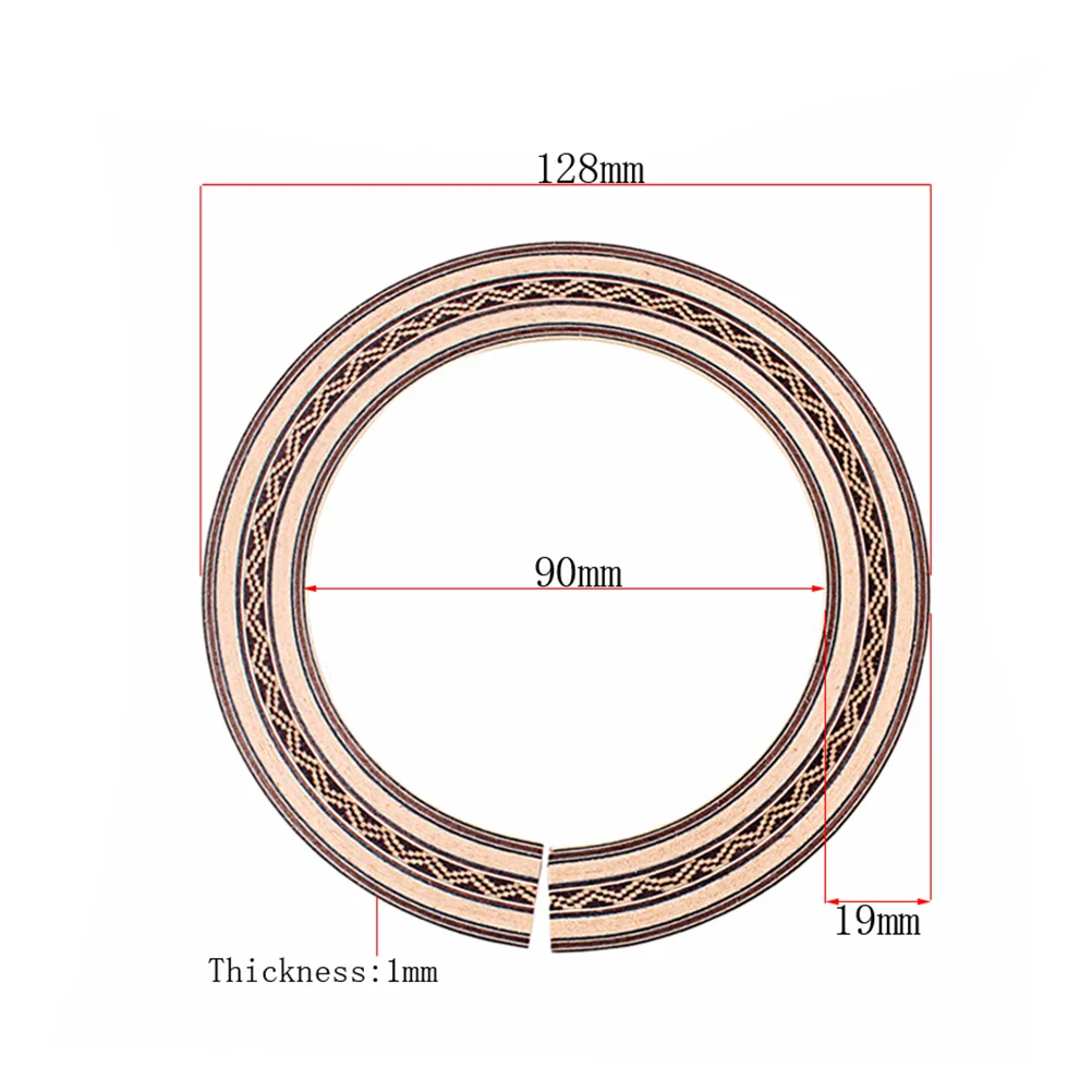 

Curved Strips For Guitar Sound Hole Rosette 90Mm Laminated Inlay Easy Apply Remove Classical Guitar Decoration Parts