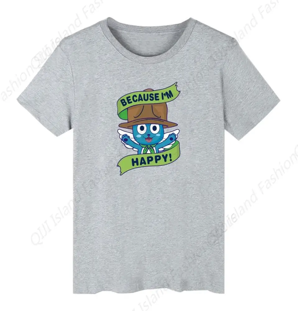 

Fairy Tail Tshirt Cosplay Shirt Tops T-Shirt Short Sleeve Tee Shirts for Adult Grey