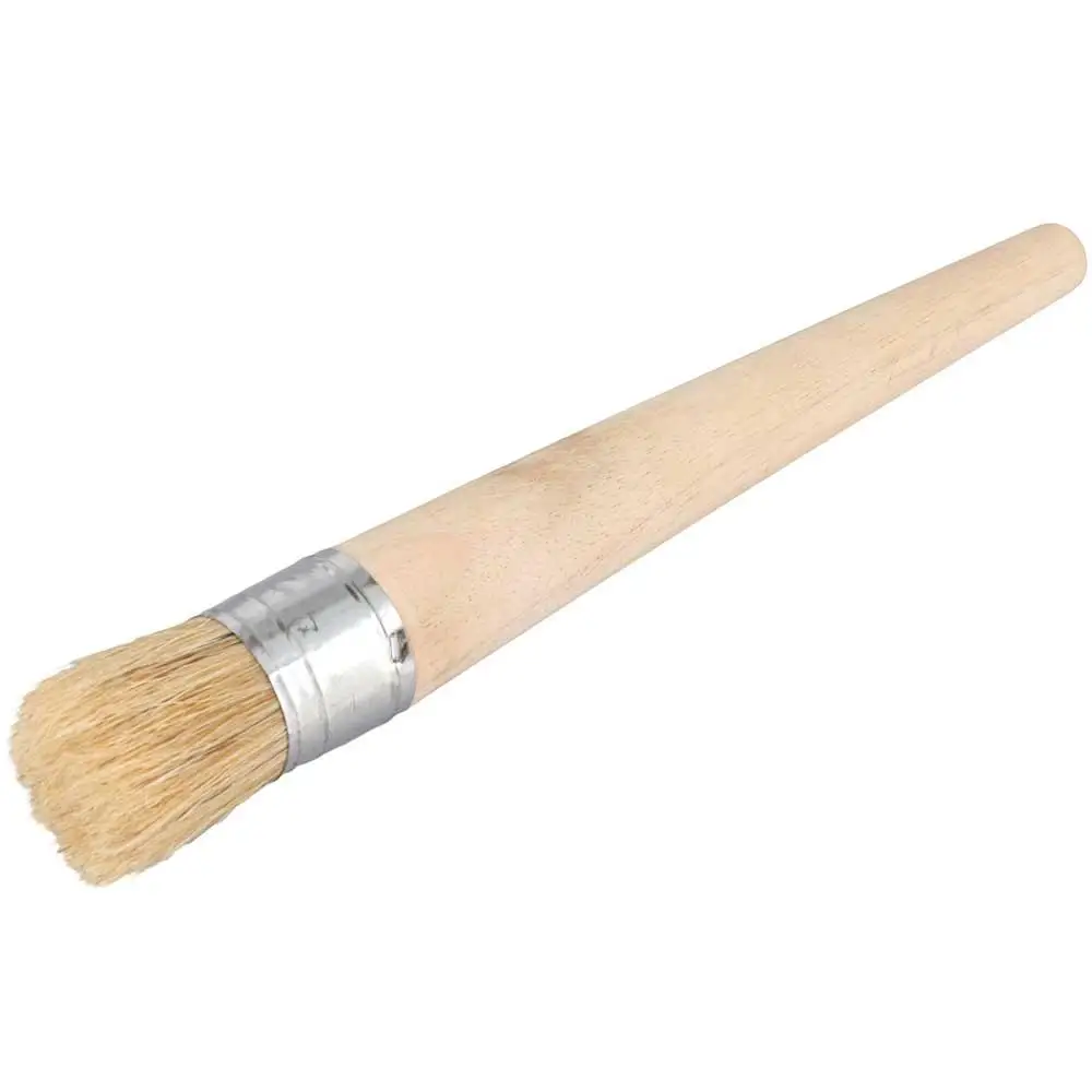 High Quality Artist Brush Paint Wax Brush 185mm Long Paint Brush Tools Chalk Oil Painting Brush Wooden Handle Round Bristle