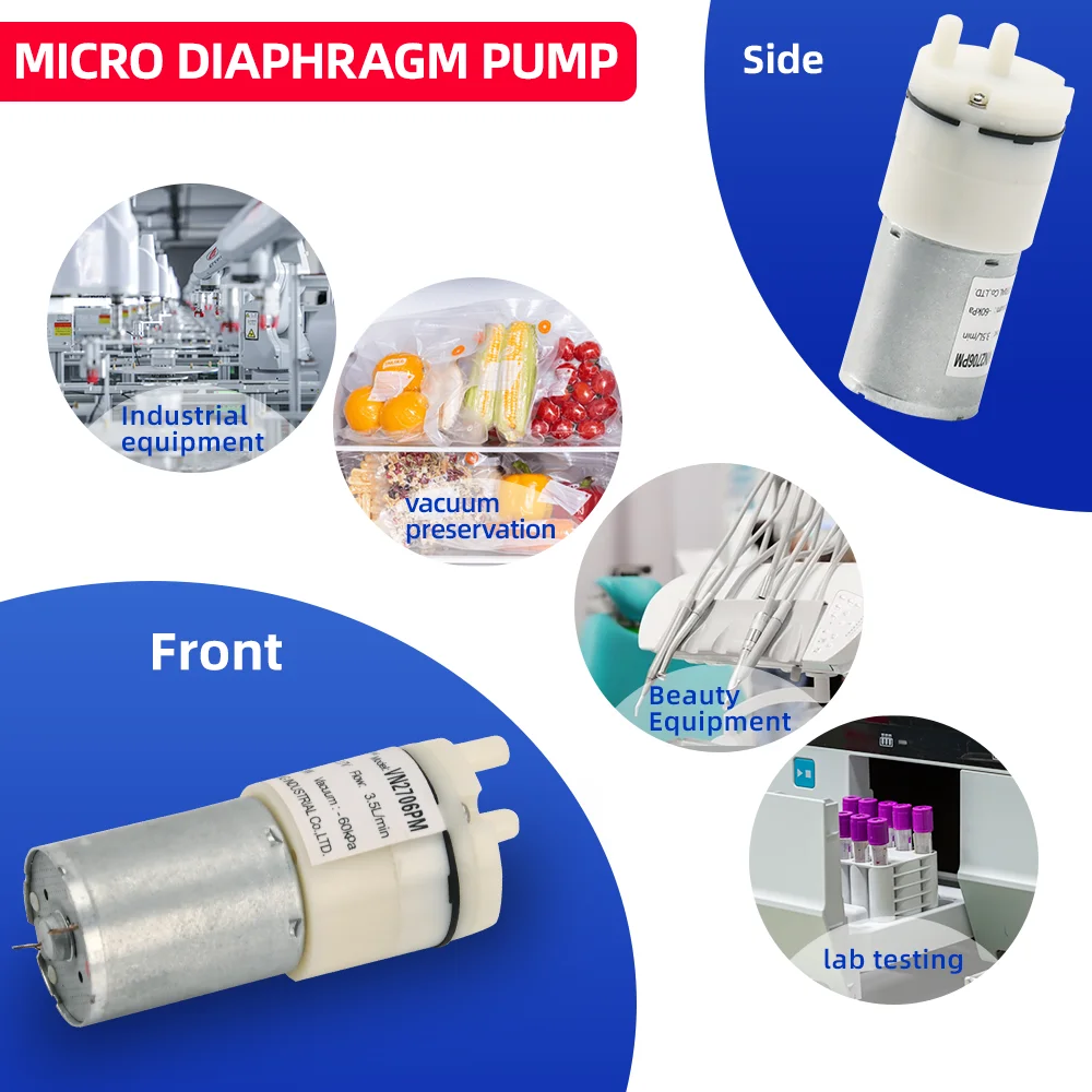 Micro DC 6V Vacuum Pump Electric Pumps Mini Air Pump Pumping Booster For Medical Treatment Instrument
