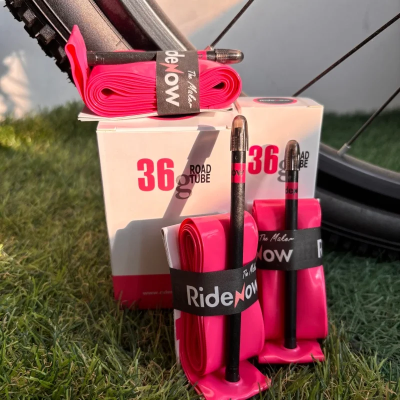 1/2 Stück RideNow Fahrradschlauch 100/85/65/45/35 mm Presta-Ventil, schwarzes Ventil, TPU-Schlauch, superleicht, 700C 28 Zoll, Rennradschlauch – Detail 5