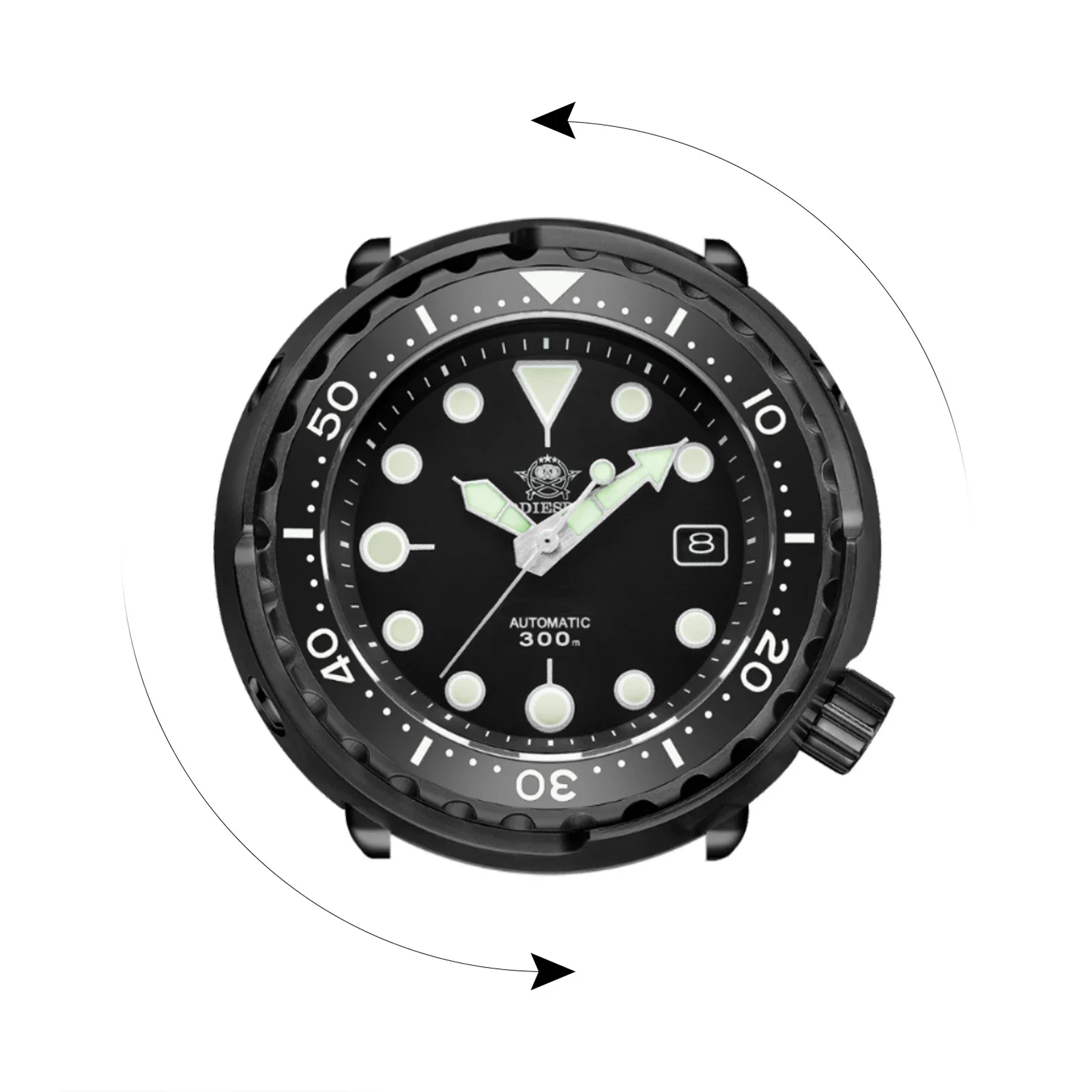 ADDIESDIVE 300M impermeable Diver relojes mecánicos automáticos de acero inoxidable bisel cerámico Reloj Hombre zafiro nuevo Reloj para Hombre