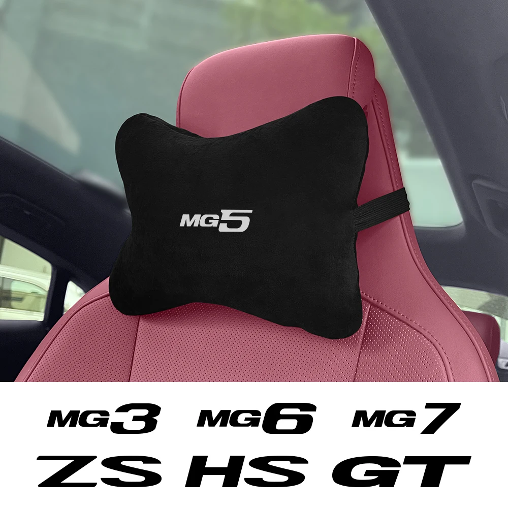 Car Headrest Neck Pillow Travelling Comfortable Breathable Head Support Auto Accessories For MG ZS HS GT HECTOR MG3 MG5 MG6 MG7