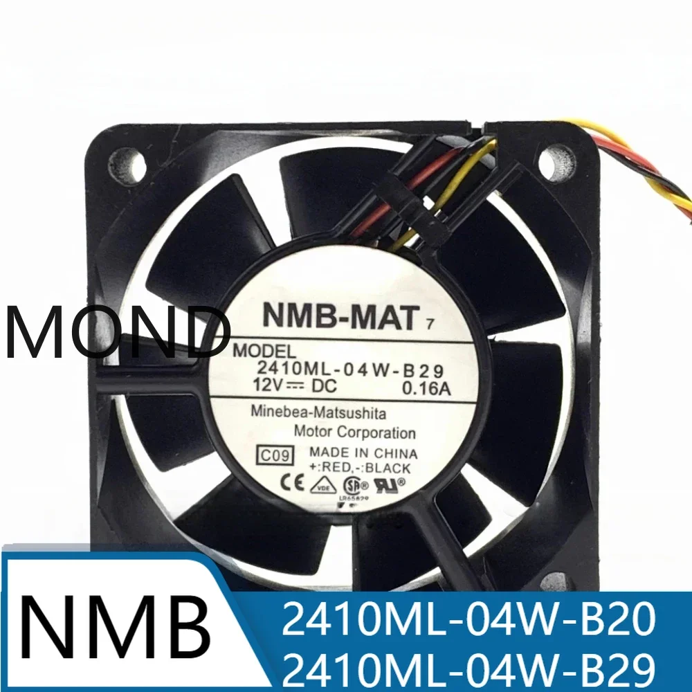 

2410ML-04W-B20 2410ML-04W-B29 Server Fan for NMB NMB-MAT Axial Flow CPU Power Supply Inverter Cooling Fan 6025 6CM 12V 0.16A