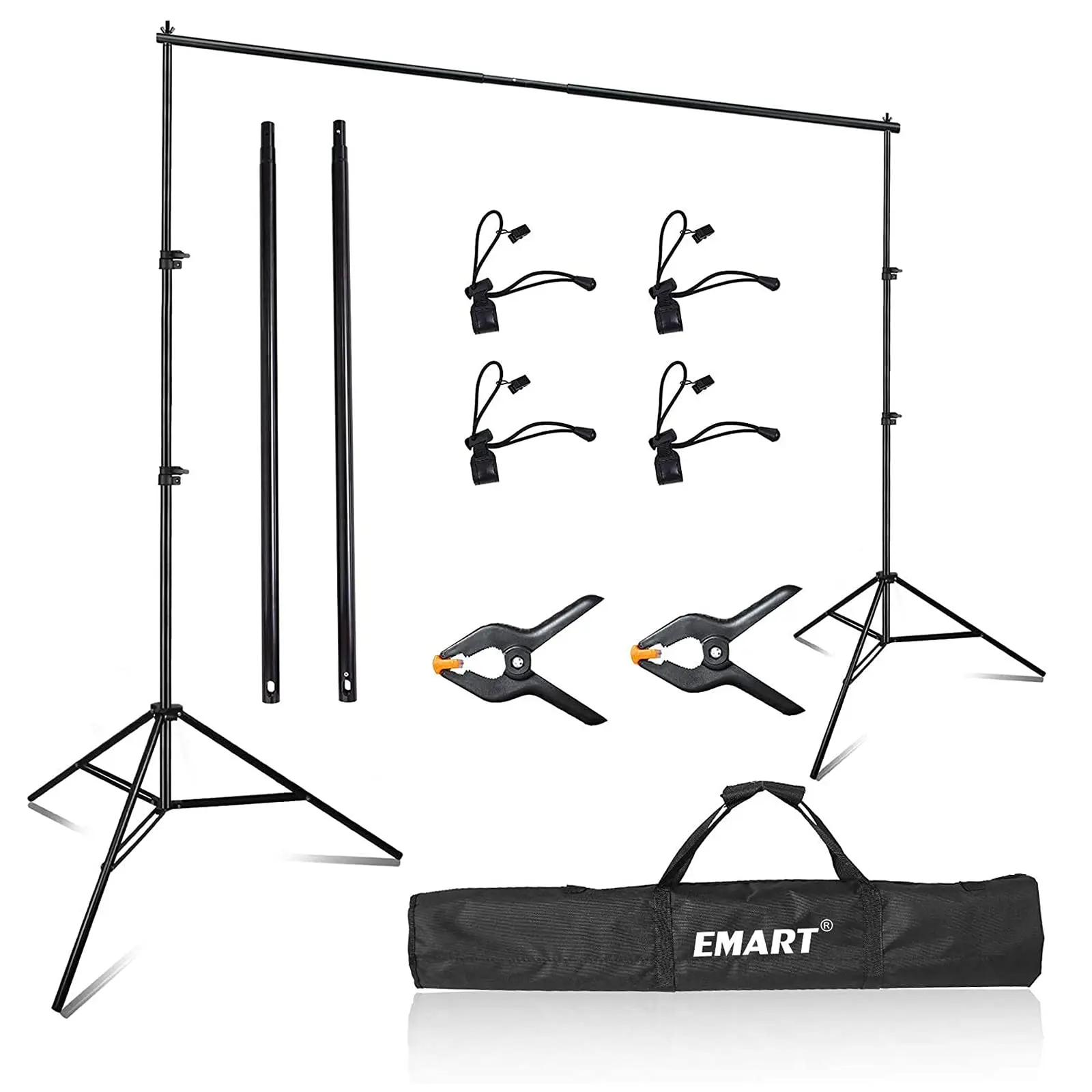 

Photo Video Studio Heavy Duty Adjustable Backdrop Support Kit Background Stand with Carry Bag for wedding/party/videos