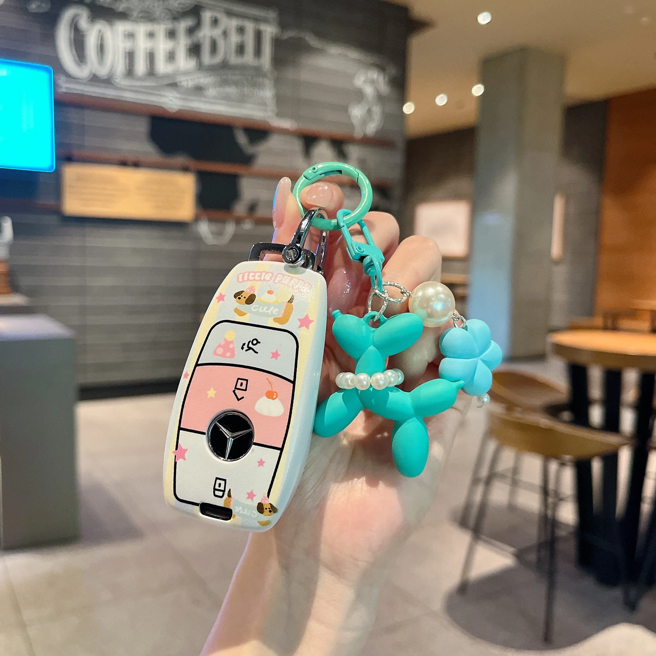 حافظة مفاتيح السيارة المطبوعة لسيارة Mercedes Benz E S G Class GLC CLE CLA GLB GLS W177 W205 W213 W222 X167 AMG E200 E260 Shell Fob