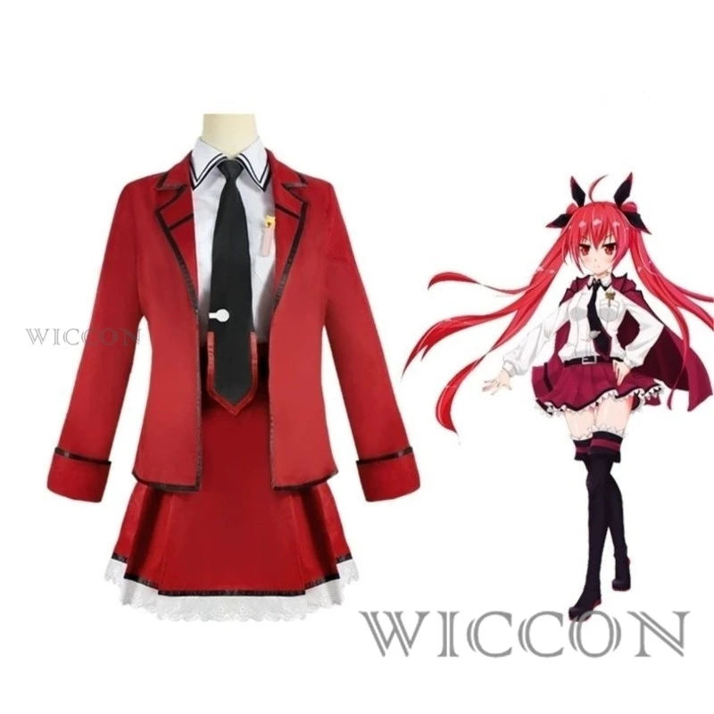 

Anime DATE A LIVE Itsuka Kotori Cosplay Costume Women SchoolGirl JK School Uniform Halloween Party Wig Full Set Fancy Dress Suit