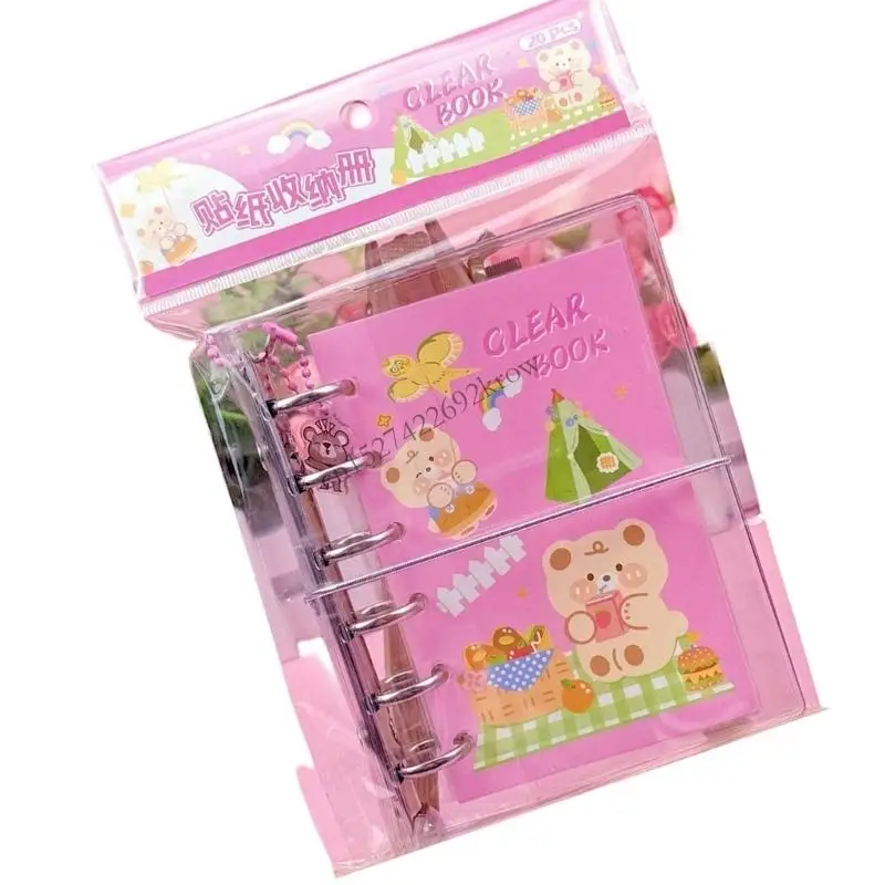 Sticker Collection Journal Book 360 Degree Coil Prevents Page Curling Portable Size For Stickers Collecting Note Taking R9CB