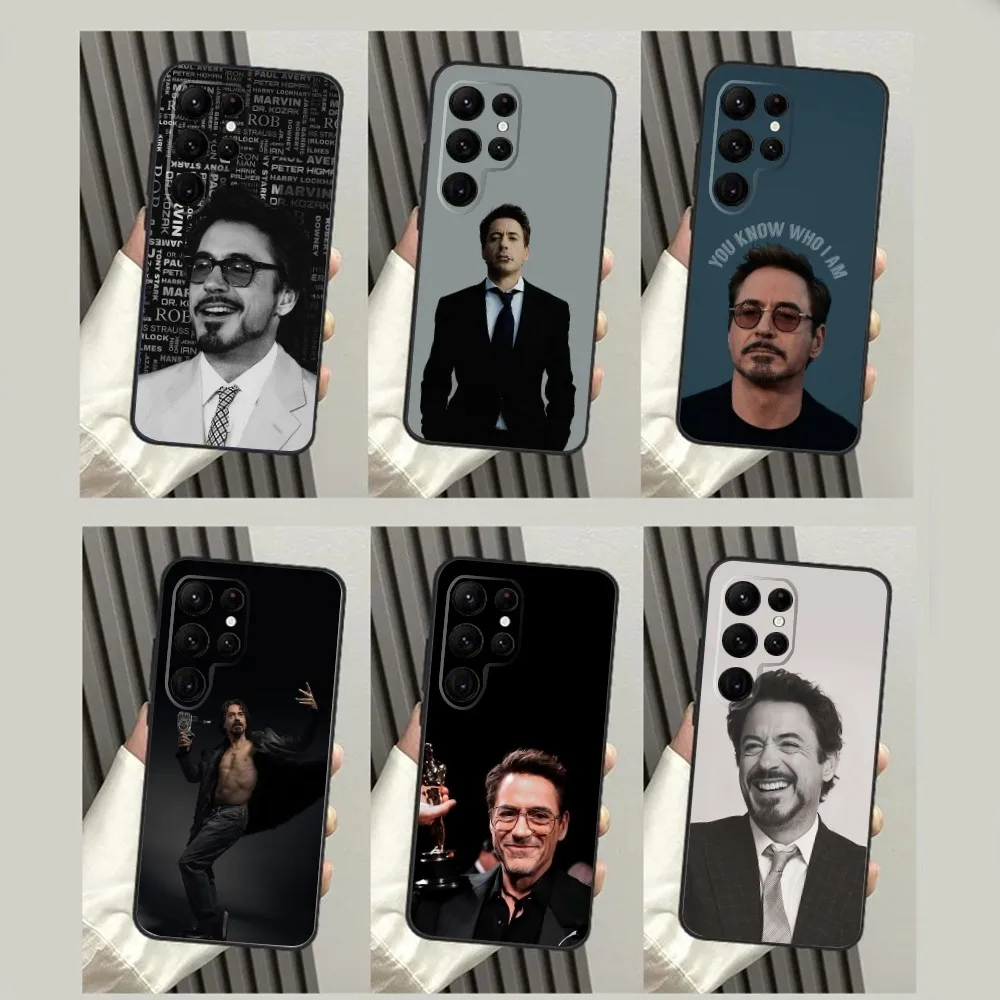 R-Robert J-John Downey Jr Phone Case For SamsungS24,S23,S22,S21,S20 Ultra Pro S10,S30Plus,S9,20lite Ultra Black Cover