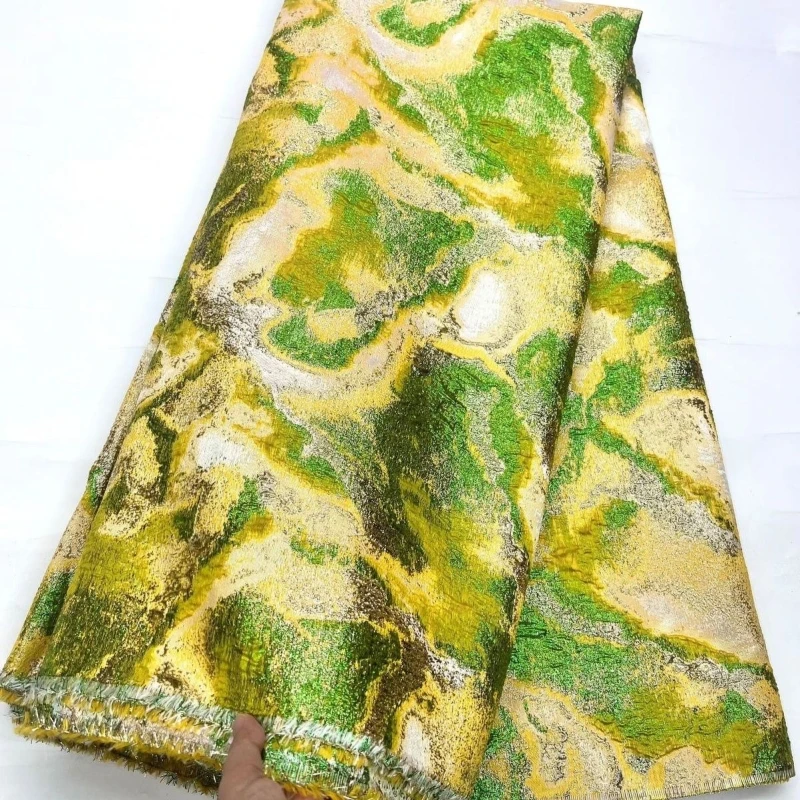 

Oil Painting Jacquard Curtains Home Fabric Metallic Thread Multi Color Irregular Texture Style Fashion Textile Crafts Materials