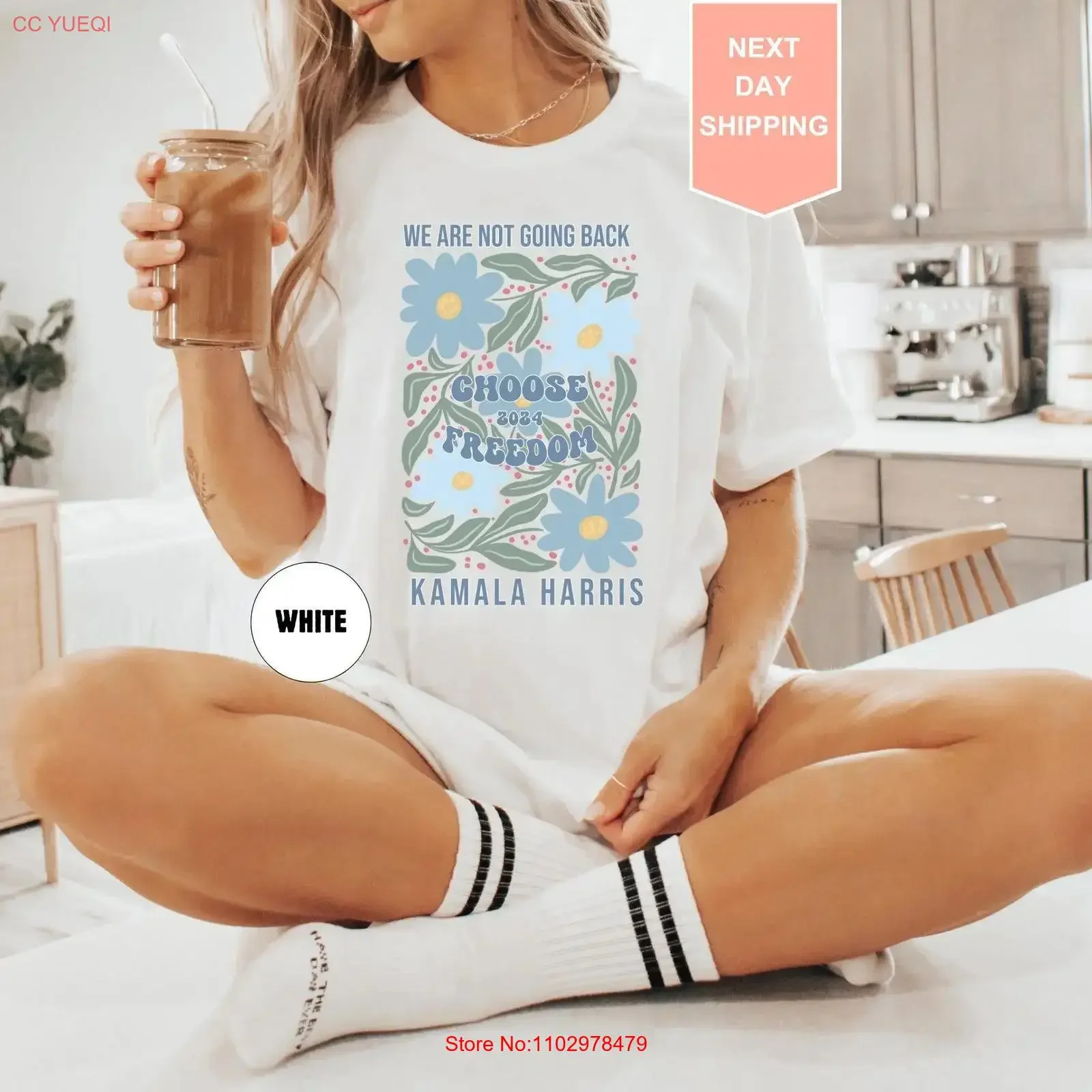 T-shirt unisexe We're Not Going Back Progressive, égalité, droits humains, 32, vintage, lavé, respirant, pour un usage quotidien, doux
