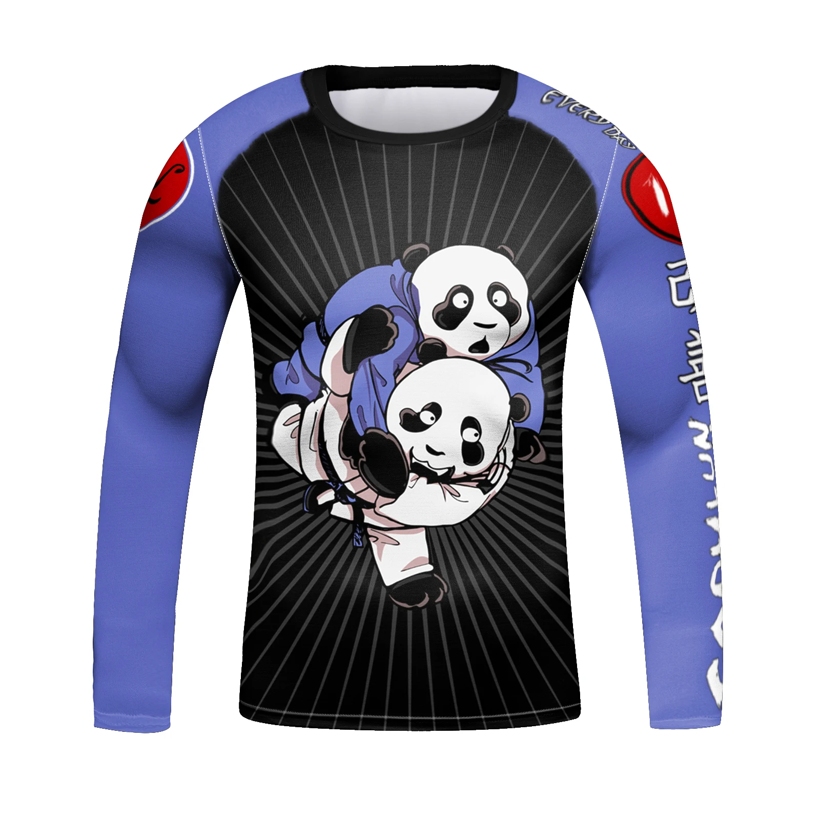 Flower Print Kids MMA BJJ T-Shirt Muay Thai Jiu Jitsu Boxing Sport Shirt Quick Drying Exercise Training Running Long Sleeve Tops