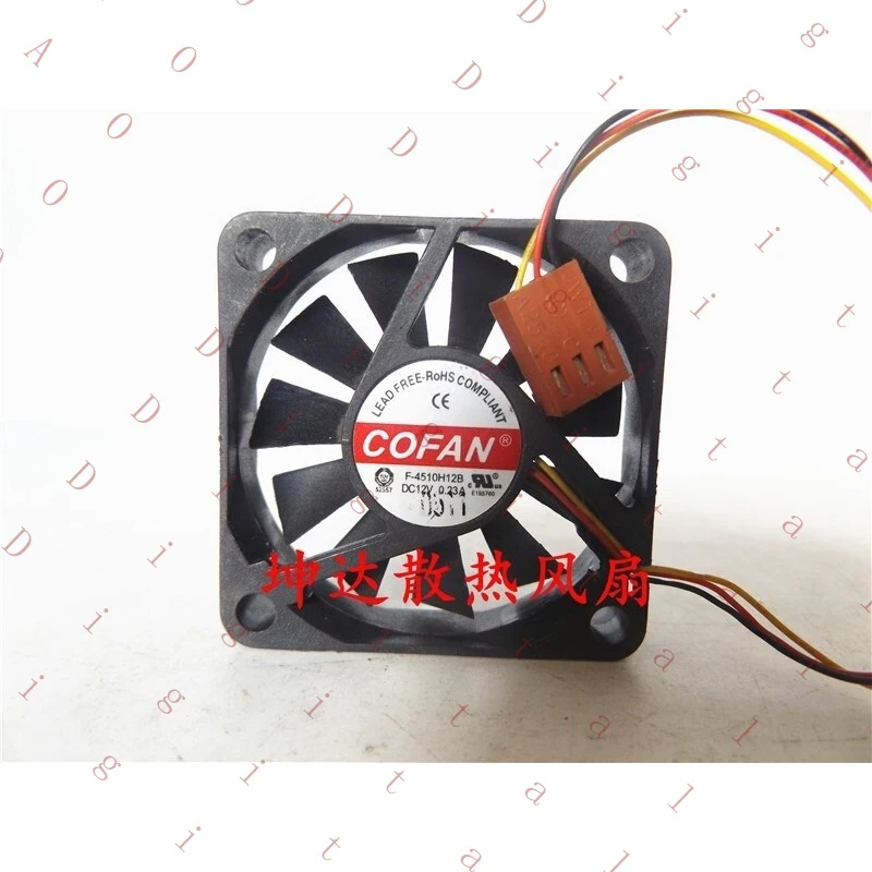 LL 1 PC   FOR COFAN Fan F-4510H12B  DC12V 0.23A 4510 4.5CM 3 pin small  cooling fan *ty