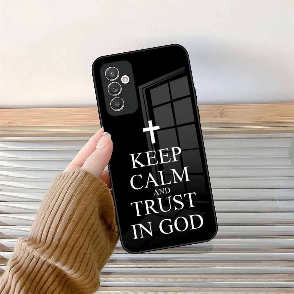 Coque de téléphone en verre pour Samsung, verset de la Bible, jésus-Christ, chrétien, S24, S20, S21, S22, S23, Ultra Fe Plus, A34, A54, A24, A52, A53, M54