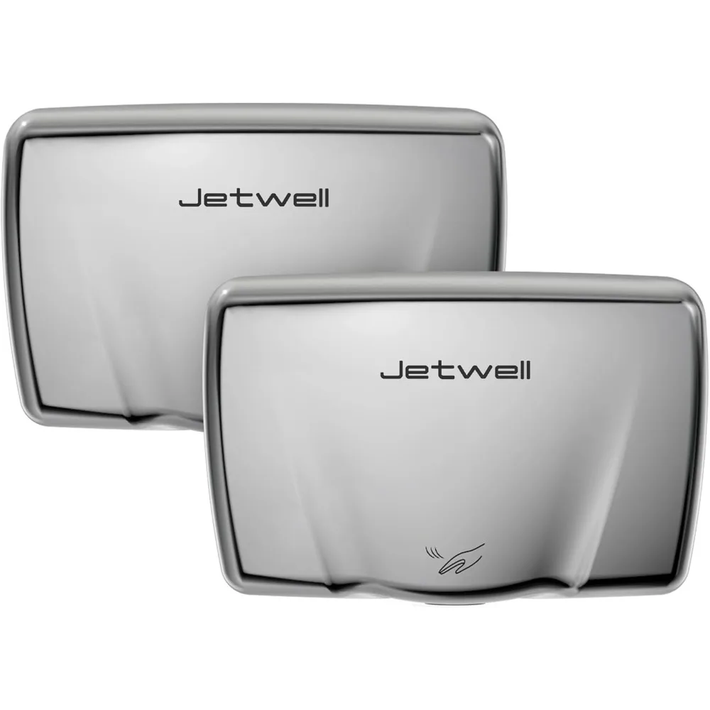 

2Pack Compact Hand Dryer for Bathrooms Commercial- Heavy Duty High Speed Stainless Steel Hand Dryers with Heating Switch