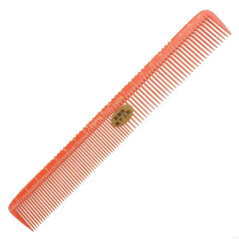 U0DE Professional Hair Cutting Comb with Measure Scale Fine Teeth Anti-static Heat Resistant Double Sided Hairbrush Salon Tool