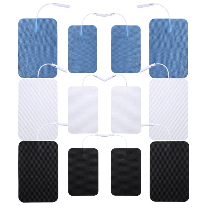50PCS Physiotherapy Electrode Pads Non-woven Fabric Adhesive Gel Replacement Patches for TENS Unit EMS Muscle Stimulator