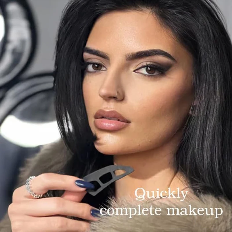 多機能アイライナーステンシルウィングチップアイライナー補助描画完璧なアイメイクアイシャドウステンシル再利用可能なメイクアップツール