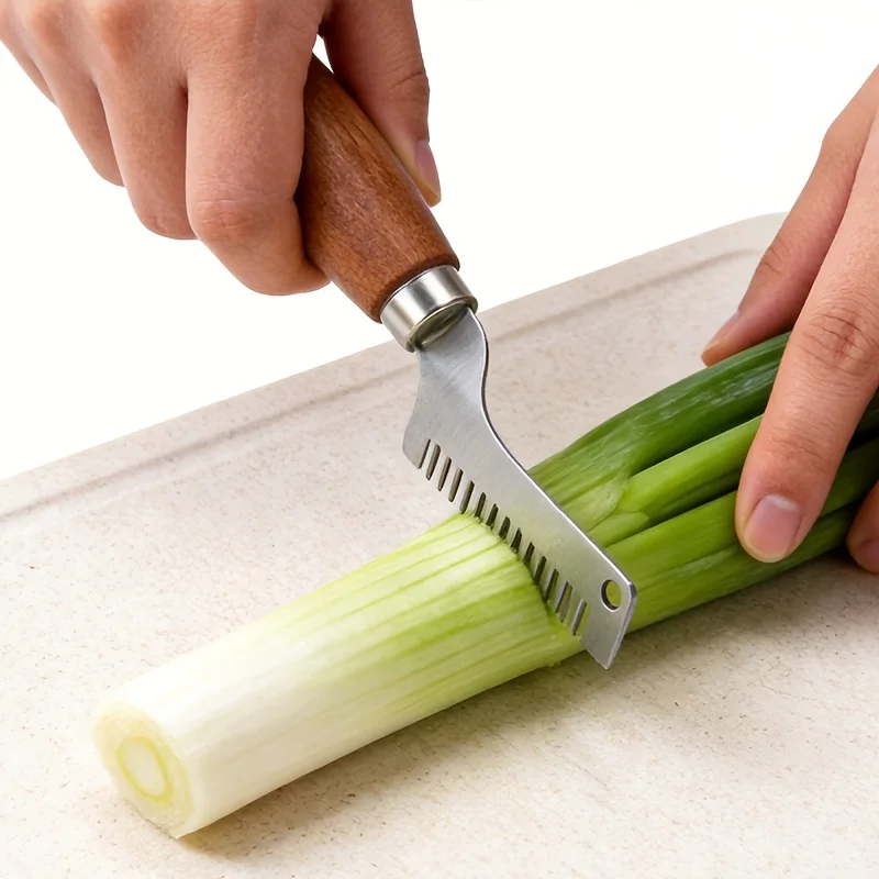 1/2Pcs Scallion Cutter Green Onion Chopper Efficient Herb Garlic Slicer Dicer Tool for Home Restaurant Food Preparation - Detail 1