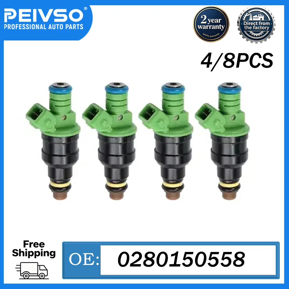 4/8Pcs NEW High Quality 0280150558 Fuel Injectors 42lb 440cc EV1 Fit for G-M LT1 LS1 LS6 Ford Mustang SOHC DOHC Auto Parts