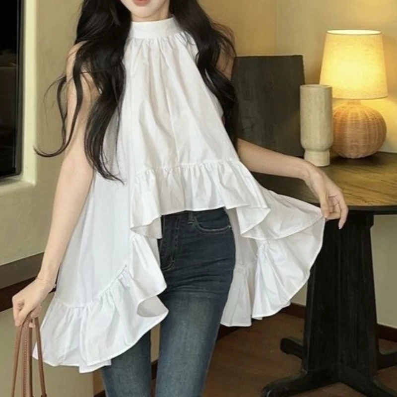 

2026 Summer New Design Loose Fit Slimming Unisex Shirt with Irregular Leaf Print