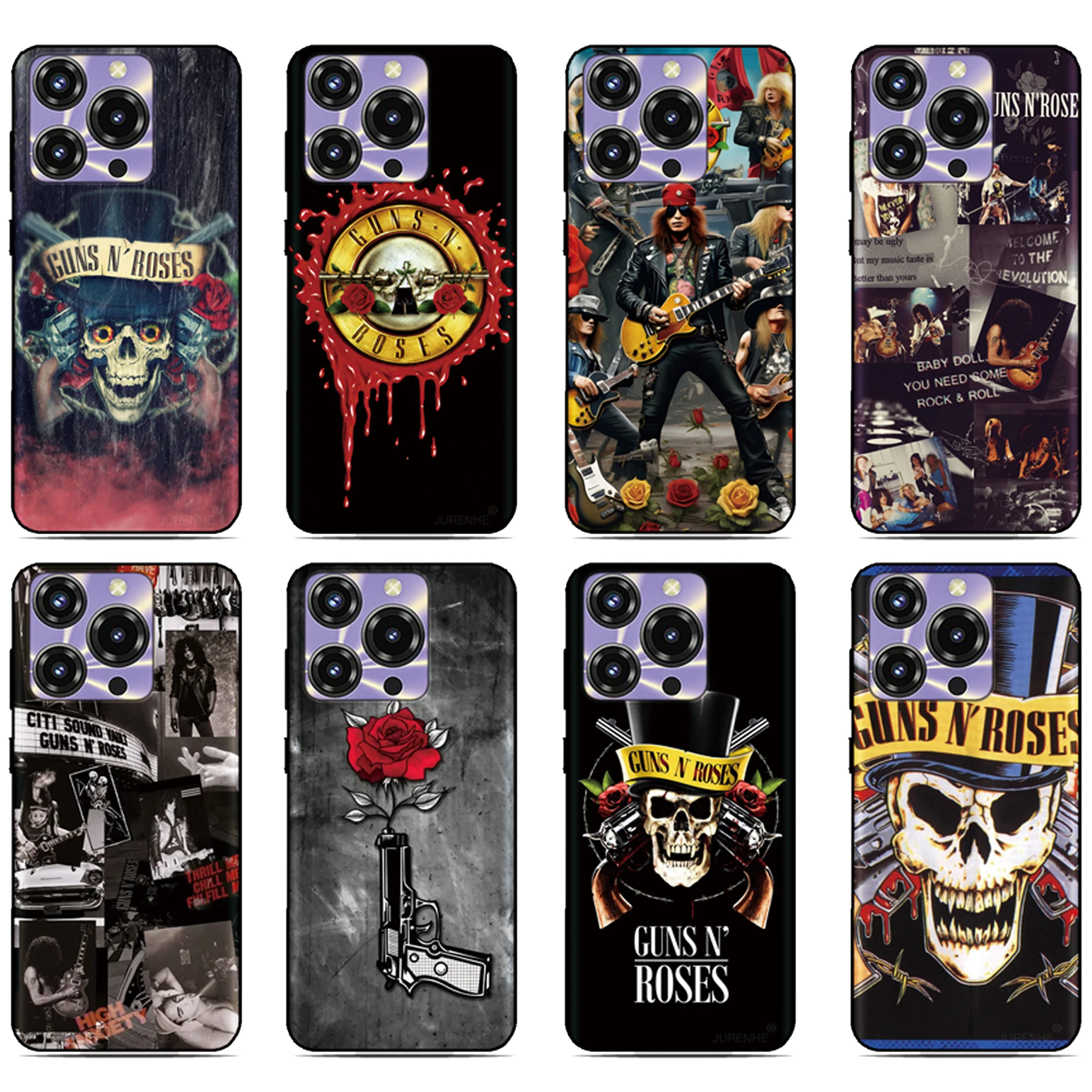 Funda de teléfono Guns N-Roses para LG Wing Velvet K40 K42 K61 K52 K51 K50 K51s K41s Q6 Q7 G8 G7 G6 G8X V50 V60 ThinQ Stylo 5 6