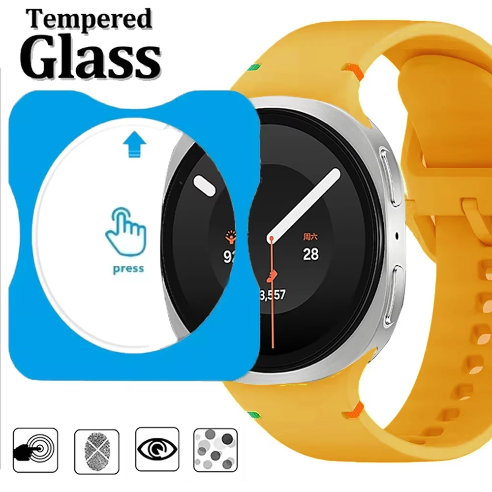 Quick Pasting Tempered Glass Films For Samsung Galaxy Watch 9/8/7/6/5/4 40mm 44mm 8 Classic Ultra 2/Ultra 2025 47mm Accessories