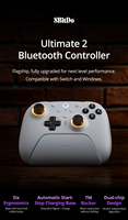 8BitDo Ultimate 2 Bluetooth Controller Wireless Gamepad for Nintendo Switch, Switch 2, Windows 10/11 with TMR Joystick Accessory