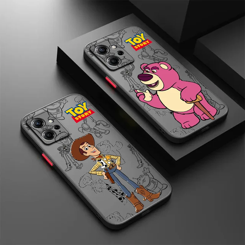 Toy Story Cartoon Fashion Cute Frosted Translucent For Redmi Note 13 12 12S 12T 11 11T 11E 10 10S 9 Pro Plus 5G Funda