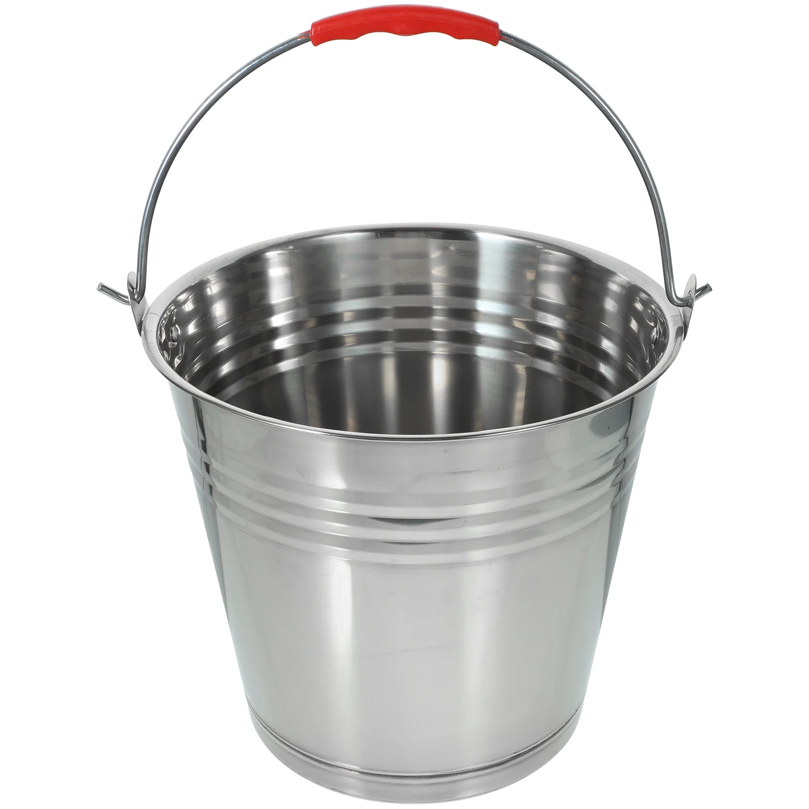 Stainless Steel Bucket Multifunctional with Handle Multipurpose Milk Trash Bin Beverage Thickened Storage Plastic